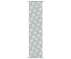 Gardinia Panneau Japonais Tissu Lavable Fleuri Vert jonc 60 x 245 cm, Polyester