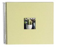 Goldbuch Bella Vista Album Photo à Spirales, Lin, Vert Tilleul, 35x30 cm