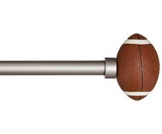 AmazonBasics Tringle Ã rideau dÃ©corative diamÃ¨tre 1,6 cm avec embouts ballon de football amÃ©ricain - 122 cm