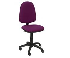 Piqueras y Crespo 04CP Bali Chaise de bureau ergonomique avec assise et dossier revêtus de tissu violet
