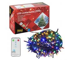 Idena Guirlande lumineuse LED avec minuterie, plastique, vert, 2500 x 2 x 2 cm