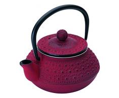 ibili 622603 Oriental - Hanoi Théière avec Filtre Fonte Rouge/Noir 18 x 18 x 10 cm, 0,3 L