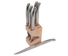 Laguiole Jean Dubost 16572 Bloc 6 Couteaux Steak Tout Inox