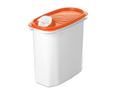 TATAY 1164373 Boite Alimentaire 2 litres avec Bec VERSEUR Blanc-Orange, Plastique
