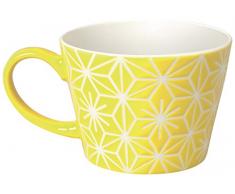 Excelsa Etnika Tasse Jumbo 415Â ML, Porcelaine, Jaune, 11Â x 11Â x 8Â cm