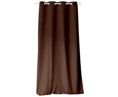 Enjoy Home, 2007CHO135240, Panneau à Åillets, 135x240cm, Coton, Chocolat, 135x240 cm