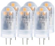 AmazonBasics Lot de 6 ampoules capsules LED 1,7Â W (Ã©quivalent 20Â W) Culot G4 Blanc chaud