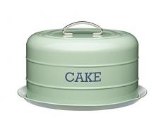 Kitchen Craft Living Nostalgia Moule Ã gÃ¢teau hermÃ©tique en Forme de dÃ´me 28 cm, Acier, Sauge Anglaise, 28 x 28 x 18 cm