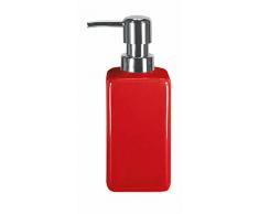 Kleine Wolke Distributeur de Savon en cÃ©ramique, Pierre, Rouge, 6.5Â x 6.5Â x 17.8Â cm