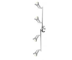 Globo lighting barre spots flexible chrome incl. 4xgu10 led 3w 230v, 220lm, 3000k