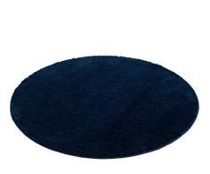 GÃ¶zze Tapis de Bain en Microfibre, Polyester, Bleu foncÃ©, 110 cm Durchmesser