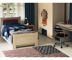 ABC Tappeti Tapis Motif Drapeau amÃ©ricain 135 x 195 cm Bleu/Rouge