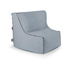 Outbag Piece Zipper Pouf, Gris Pierre, 90 x 80 cm