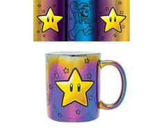 Nintendo FMG25308 Mug métallique 315ml / 11 oz-Super Mario (Star Power)