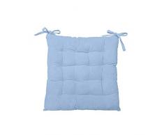 Soleil docre 005552 Panama Dessus de chaise capitonnÃÂ© Coton Bleu 40 x 40 x 5 cm