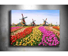 Bonamaison Peinture sur toile, multicolore, 50 x 70 cm - Conçu et fabriqué en Turquie