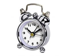 Hama Réveil Nostalgie Chrome Blanc Mini