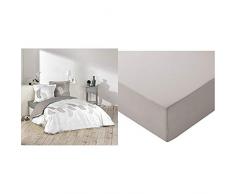 Douceur dIntÃ©rieur Parure 3 piÃ¨ces 240x220 cm goyave & AmazonBasics Drap-Housse en Microfibre Gris Clair 160Â xÂ 200Â xÂ 30Â cm