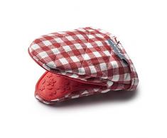 Zeal Vichy Mini Support de Pot de Gant de Toilette, Coton, Rouge, 17.5Â x 13.5Â x 2.5Â cm