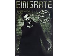 1art1 Emigrate Poster - B/W (91 x 61 cm)