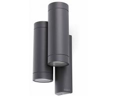 Faro Barcelona Steps 75503Â Applique murale 35Â W Aluminium Diffuseur en verre trempÃ© Couleur Gris