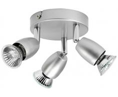 Mathias 3360202 Spot 3LU Primo Argent D12 H13,7, Métal, GU10, 35 W