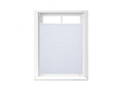 Relaxdays Store vÃ©nitien sans perÃ§age volet fenÃªtre blanc laisse passer la lumiÃ¨re, 90 x 130 cm, blanc