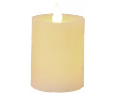 Star Bougie LED en cire, flamme, Couleur: Blanc, dimensions: 12 x 8 cm-Fonction minuteur, Essayez-moi, fonctionne avec pile, boÃ®te Ã fenÃªtre avec,