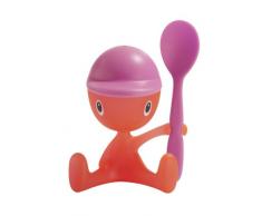 Alessi Asg23 P Cico Coquetier avec Salière et Cuillère en Résine Thermoplastique, Rose