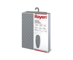 Rayen | Housse pour table Ã repasser Universelle | 3 Ã©paisseurs: mousse, molleton et tissu 100 % coton | Gamme Medium de Rayen | 130x47 cm | Gris Ã pois roses