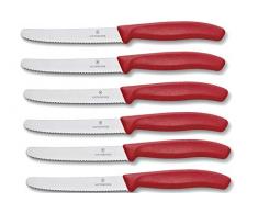Victorinox 6.7831.S6 Classic Lot de 6 couteaux à tomates Polypropylène Rouge