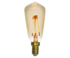 Led Zen LZS1032A Ampoule décorative Edison LED à filament ST39 E14 3,5W finition ambrée dimmable, Verre, 3 W