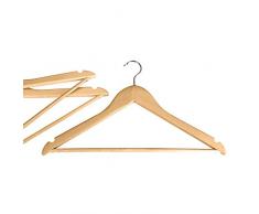 Metaltex 559712 Lot de 3 Cintres Bois Clair bombées 44 cm