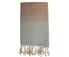 HR Decoraction Lola Drap de Plage, Coton, Orange, 200Â x 100Â x 0.5Â cm