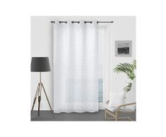 Soleil docre Kiel Voilage, Voile, Polyester, Blanc, 140 x 250 cm