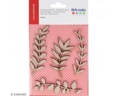 Artemio 11060429 Set de 4 Autocollant, Papier, Or, 11,5 x 0,5 x 19 cm