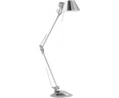 Eglo modÃ¨le de lampe de table Office/Serrage En Plastique Et En argent et en acier chromÃ© HV 1Â x E27Â max. 60Â W Ampoule/Interrupteur marche/arrÃªt sur la tÃªte/lampe rÃ©glable Est Ã 3Â articulations/Longueur