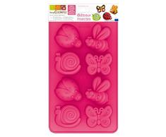 ScrapCooking 3159 Moule - 8 Insectes, Silicone, Rose, 33 x 17,5 x 3,5 cm