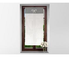 Soleil dOcre Brise bise brodÃ© en Coton 45x90 cm Emilie, Gris, 45 x 90 cm