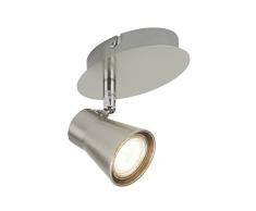 Briloner Leuchten 2914-012 plafonnier, Spots, Lampe Salon, Applique LED, orientable, MÃ©tal, GU10, 3 W, Matt Nickel, 13 x 7.5 x 12 cm