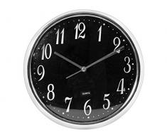 H&H Horloge Murale, Plastique, Noir/Acier