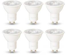 AmazonBasics Professional Lot de 6 ampoules LED pour spot GU10 Ãquivaut à 50 W Blanc chaud, Intensité variable