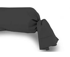 Soleil docre Camille Taie de traversin, Coton, Gris, 85 x 185 cm