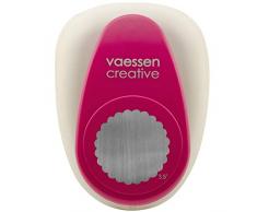 Vaessen Creative Perforatrice de Papier, Taille XXXXL, Cercle Festonné, Pour Projets DIY, Scrapbooking, Création de Cartes et Plus