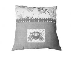 Soleil docre Coussin en Coton 40x40 cm Caleche, Gris, 40x40x10 cm