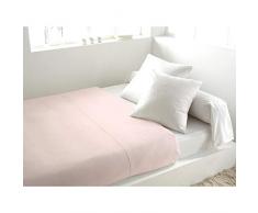 Soleil dOcre 216827 Drap Plat 57 Fils Coton Uni Rose 260 x 300 cm