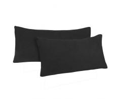 NatureMark Lot de 2 Taie doreiller en Jersey Taille 40 x 145 cm pour Coussin de positionnement latéral taies doreiller dans 14 Couleurs Assorties 100% Coton (Noir)