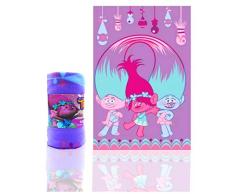 Trolls Grand Motif imprimé Glow Couverture Polaire, Multicolore