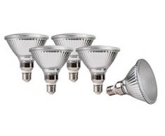 Müller-Licht 400066 A, lampe de Lot de 10 Réflecteur LED équivalent 75 W, Plastique, E27, Blanc, 12 x 12 x 13,2 cm