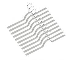 Levivo 331800000202 Lot de 10 Cintres Flexibles avec Une Armature, Matériau pour Ressort, Gris Clair, 47 x 2 x 14 cm